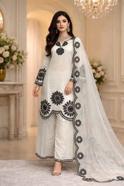 Premium Pakistani Cutwork Suit - Ready-Made for Festive Wear