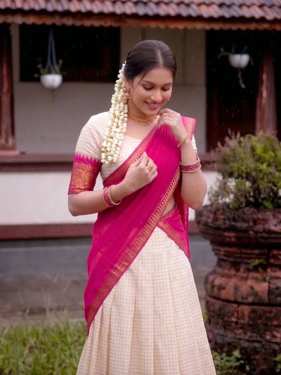 Premium Poly Cotton Lehenga - Elegant Zari Weaving for Wedding Season