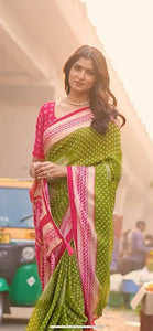 Premium Printed Georgette Saree with Elegant Foil Work for Festive Wear