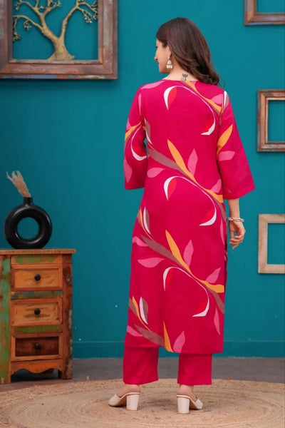 Premium Printed Rayon Kurta Set - Ready-to-Wear Festive Collection for Women