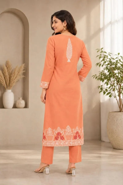 Premium Pure Cotton Suit Set - Jacquard Work Festive Wear for Women