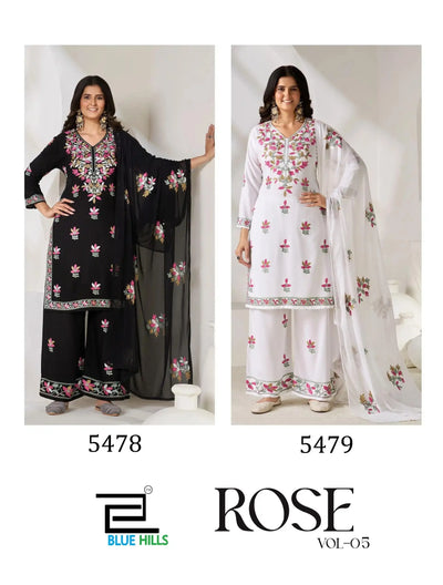 Premium Rayon Kurta Palazzo Set - Embroidered Festive Wear for Women