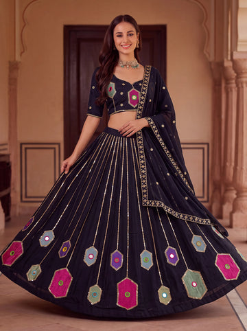 Premium Rayon Lehenga Choli with Heavy 6-Meter Flair - Festive Garba Outfits for Women