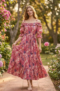 Premium Rayon Silk Tiered Gown - Elegant Party Wear for Women