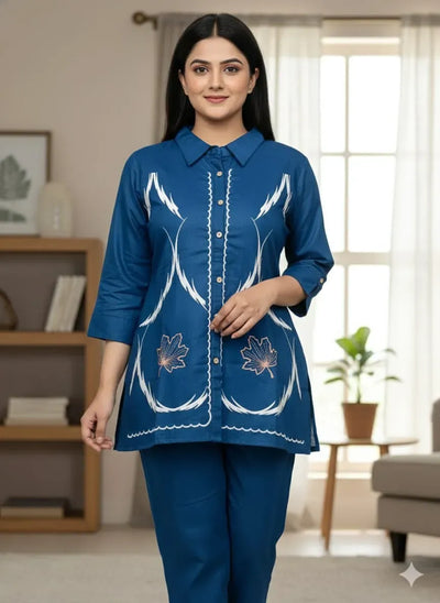 Premium Rayon Slub Cord Set - Elegant Festive Wear for Women