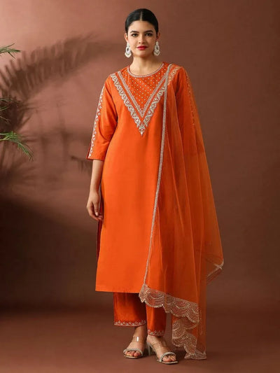 Premium Roman Silk Salwar Suit - Elegant Festive Wear Set