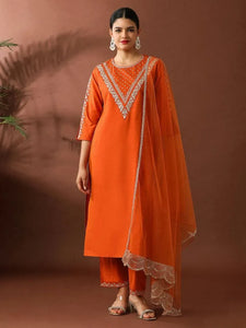 Premium Roman Silk Salwar Suit - Elegant Festive Wear Set