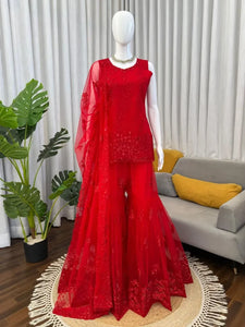 Premium Sharara Set - Intricate Thread & Sequin Work | Festive Wear