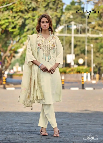 Premium Shimmer Kurti Set - Handcrafted Thread Work Festive Wear for Women