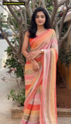 Premium Shimmer Silk Saree - Original Jarkan Work for Festive Occasions