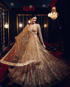 Premium Silk Georgette Lehenga - Ultra-Grand 4.5m Flair for Wedding & Festive Wear