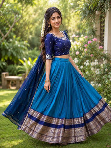 Premium Silk Lehenga Choli - Embroidered Festive Collection for Women
