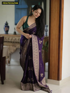 Premium Soft Banarasi Silk Saree with Elegant Zari Weave for Festive Weddings
