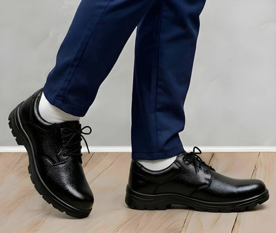 Premium Steel Toe Police Safety Shoes - Heavy Duty Tactical for Men