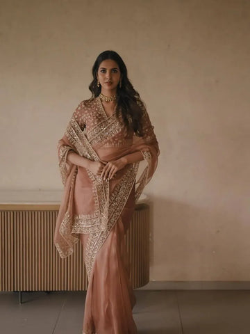Premium Tibby Silk Saree with Elegant Sequence Work - Festive Party Wear for Women