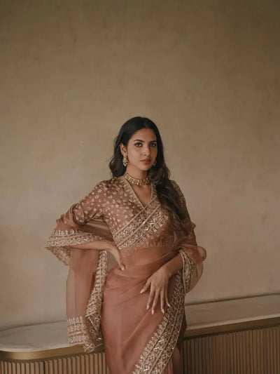 Premium Tibby Silk Saree with Elegant Sequence Work - Festive Party Wear for Women