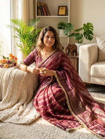 Premium Tissue Silk Saree - Elegant Festive Wear for Women
