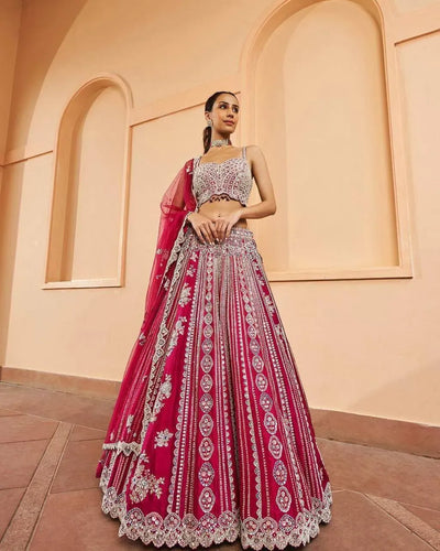 Premium Vichaitara Silk Lehenga with Heavy Sequin Embroidery