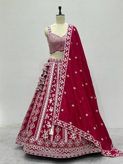 Premium Vichaitara Silk Lehenga with Heavy Sequin Embroidery