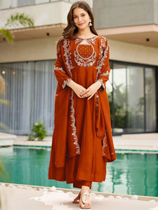 Premium Vichhitra Silk Kurti Set - Elegant Festive Wear