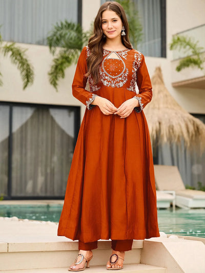 Premium Vichhitra Silk Kurti Set - Elegant Festive Wear