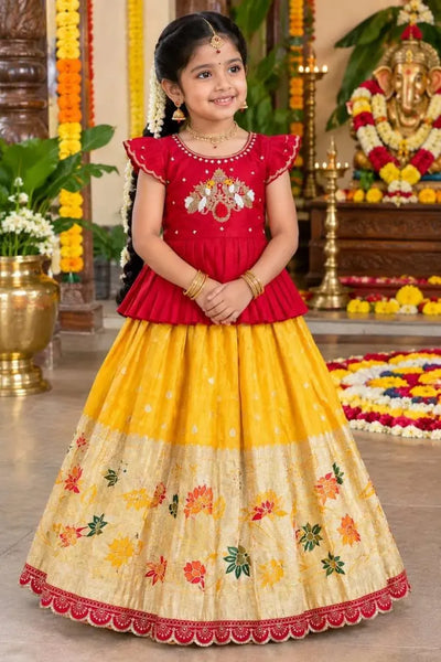 Premium Vichitara Silk Lehenga Choli - Festive Kids Wear