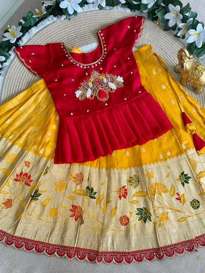 Premium Vichitara Silk Lehenga Choli - Festive Kids Wear