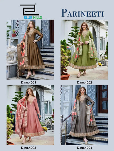 Premium Vichitra Silk Anarkali Suit Set - Heavy Festive Wear for Women