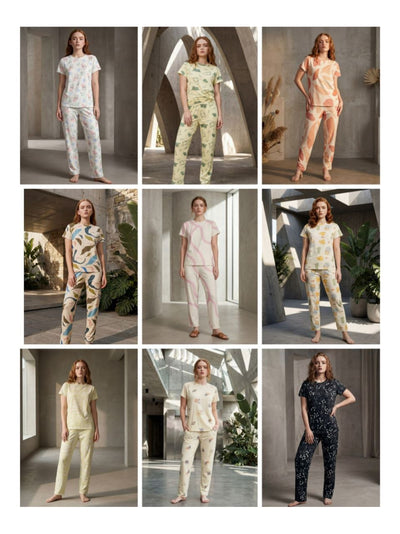 Printed Cotton Lycra Loungewear Set for Women | Casual Comfort