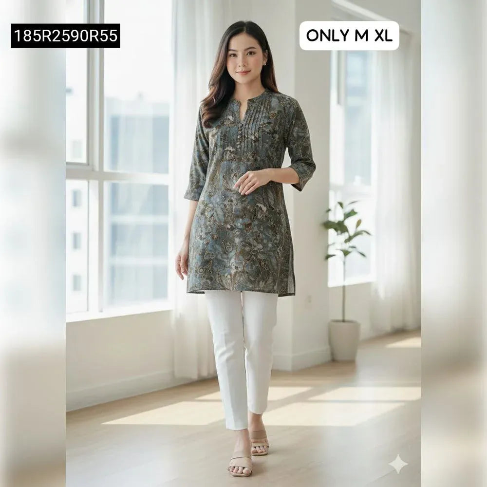 Printed Rayon Tunic for Women Casual Wear