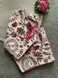 Pure Ajrakh Handblock Cotton Blouse for Women | Ethnic Chic