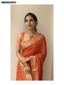 Buy Pure Chinon Viscose Saree for Women | Premium Festive & Special Occasions Ethnic Wear Online