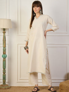 Pure Cotton Mirror Work Kurti Set for Women | Everyday Chic
