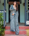 Pure Linen Printed Saree Women's | Festive & Traditional Elegance