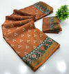 Pure Malmal Silk Saree with Exclusive Print & Zari Border for Women | Festive & Traditional Wear