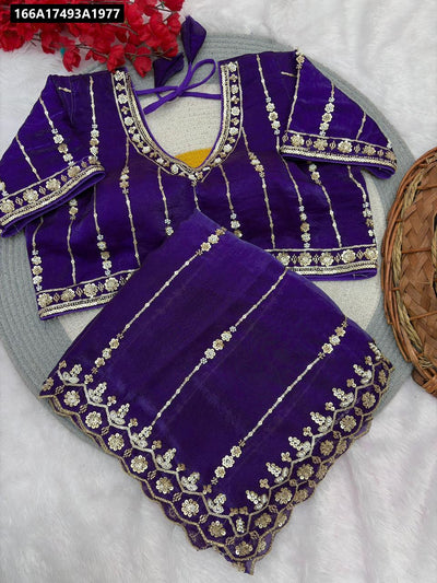 Pure Satin Silk Handwork Saree for Women | Party Wear