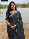 Buy Pure Viscose Chinon Checked Saree for Women | Elegant Festive & Ethnic Wear Online