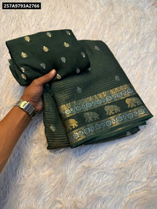 Buy Pure Viscose Dola Saree with Jacquard Blouse for Women | Festive Elegance Ethnic Wear Online