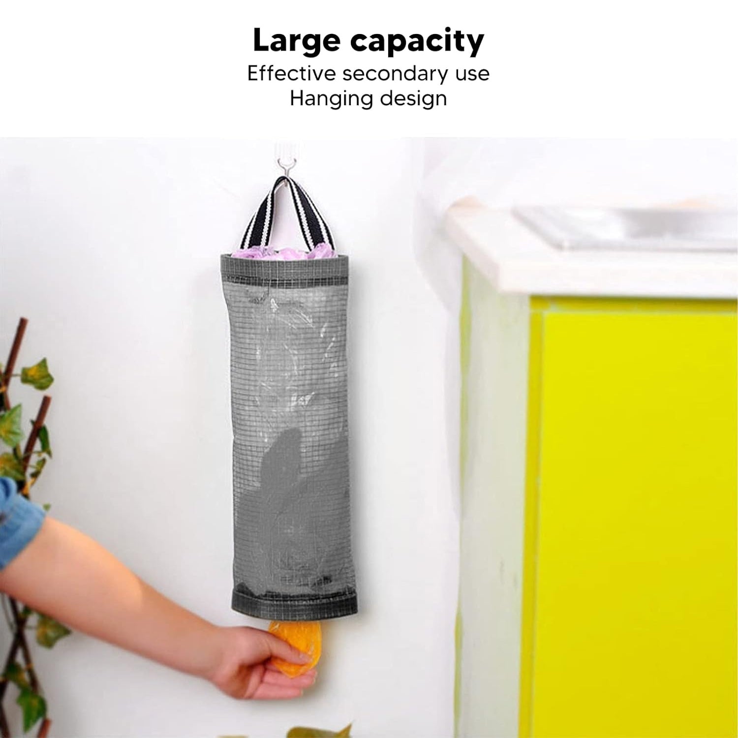 Hanging Waste Bag Holder Garbage Bag Storage Bag Widening Handle Hanging Sturdy For Store Garbage Bags Home Store Debris Kitchen Bedroom Largecapacity For Restaurant (1 Pc) - TREND BUY
