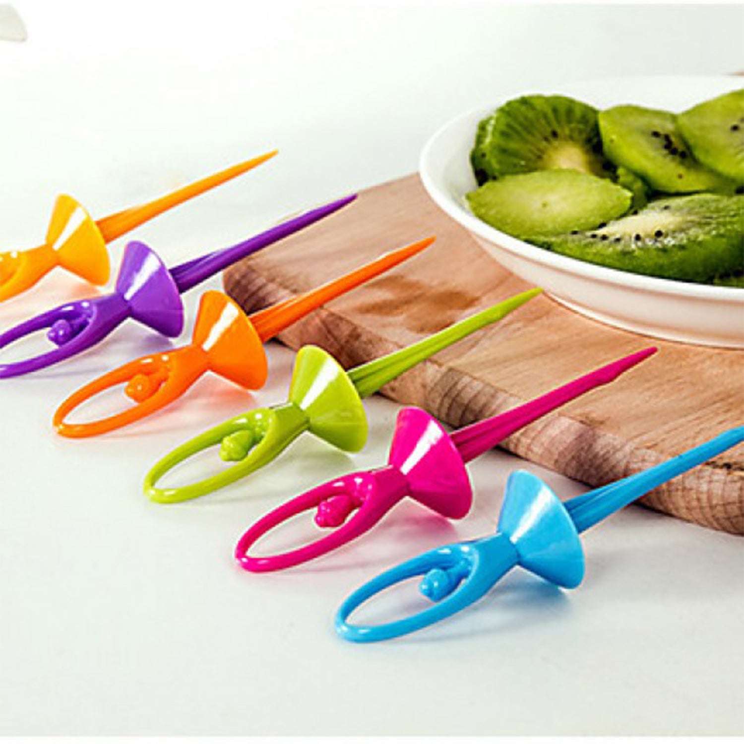 2046 Dancing Doll Fruit Fork Cutlery Set With Stand Set Of 6. - TREND BUY
