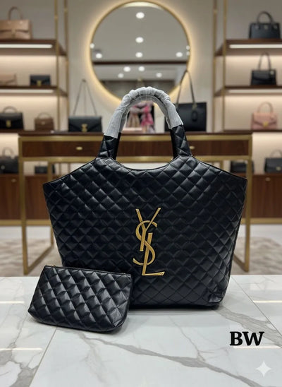 TRENDBUY Quilted Two-Piece Handbag Set for Women - Everyday Elegance & Versatility