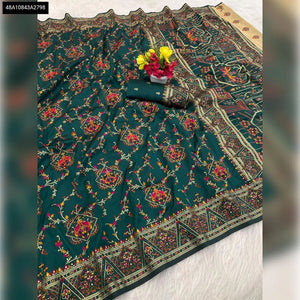 Buy Rajwadi Pashmina Silk Saree for Women | Festive Elegance Ethnic Wear Online