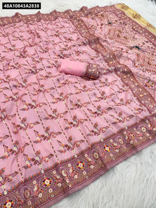 TRENDBUY Rajwadi Pashmina Silk Saree for Women - Festive & Wedding Ethnic Wear Online