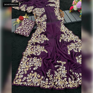 Rangoli Silk Embroidered Saree for Women | Festival, Party & Wedding Wear | Ethnic Online