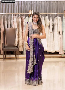 Rangoli Silk Embroidered Saree for Women | Festive Wear