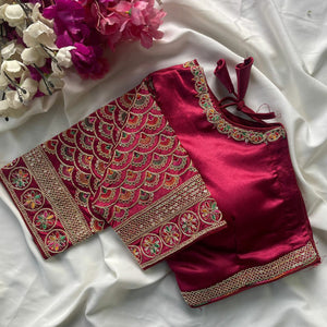 Roma Silk Embroidered Blouse for Women | Wedding & Festive Wear
