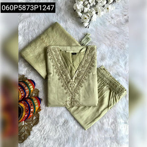 Roman Silk Kurti Suit Set Women's | Festive Wear