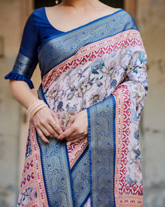 Royal Blue Banarasi Silk Saree for Women | Wedding & Festive Wear