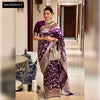 Buy Royal Purple Lichi Silk Saree for Women | Festive Ready Ethnic Wear Online