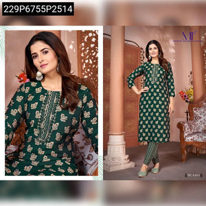 Royal Silk Embroidered Kurti Set for Women | Festive & Casual